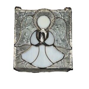 Gallery INC Glass Angel Clear Jewelry Box - New No Box